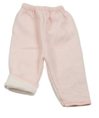 Světlerůžové zateplené tepláky 