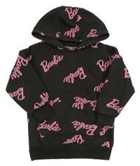 Antracitová mikina s nápisy a kapucí - BARBIE Primark