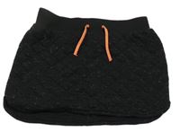 Čierna tepláková trblietavá sukňa C&A