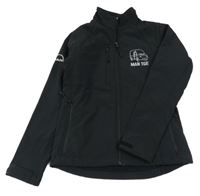 Černá softshellová bunda s výšivkou 