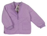 Nové - Lila šusťáková prošívaná jarní bunda Ergee