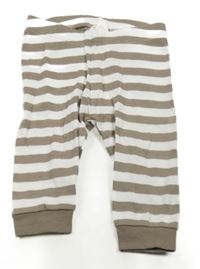 Bielo-hnedé pruhované tepláky H&M