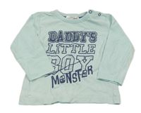 Svetlomodré tričko s nápisom Ergee