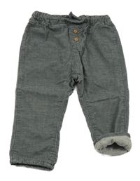 Šedé podšité manšestráky H&M