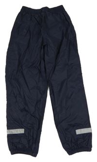 Tmavomodré šusťákové kalhoty 