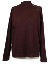 Dámský vínový svetr s knoflíčky Signature 