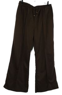 Dámske hnedé široké tepláky