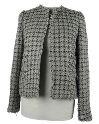 Dámsky sivo-čierny vzorovaný pletený cardigán MNG