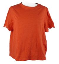 Dámské jahodové tričko s madeirovými rukávy George 