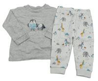 Sivo-biele pyžama so zvieratkami George