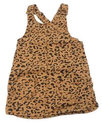 Hrdzavé rifľové šaty s leopardím vzorom zn. Next