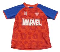Červeno-modrý sportovní dres s nápisem H&M