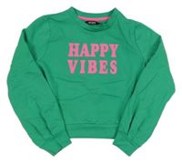 Zelená crop mikina s nápisom Europe kids