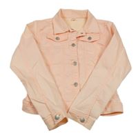 Neónově ružová rifľová bunda