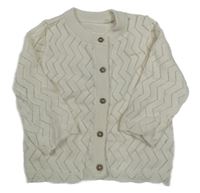 Smotanový perforovaný prepínaci sveter TU