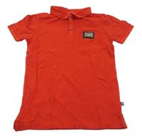 ČErvené polo tričko s nášivkou Philipp plein