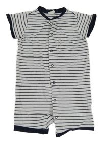 Bílo-modrý pruhovaný overal H&M