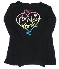 Čierne tričko s farebným nápisom a srdcem Page one young