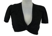 Dámske čierne trblietavé svetrové bolerko Atmosphere