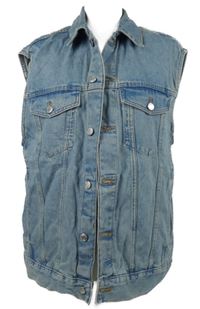 Pánska modrá rifľová vesta Weekday