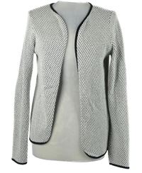 Dámsky bielo-čierny vzorovaný svetrový cardigan Only