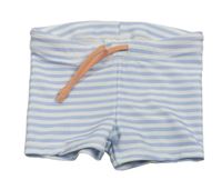 Světlemodro-bílé pruhované nohavičkové plavky H&M