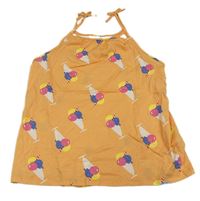 Oranžový top s poháry zn. H&M