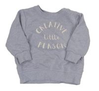 Lila melírovaná mikina s nápisom zn. H&M