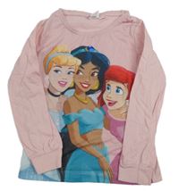 Světlerůžové pyžamové triko s princeznami Disney