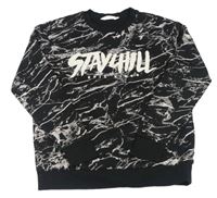 Čierno-biela vzorovaná mikina s nápisom zn. H&M