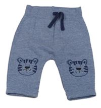 Modré melírované turecké tepláky s tigrami