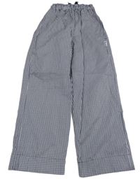 Tmavomodro-biele kockované nohavice