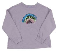 Lila mikina s dúhou s flitrami Next