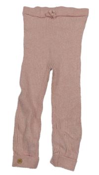 Světlerůžové žebrované kamaše Tu