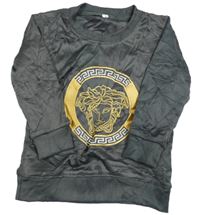 Tmavosivá ľahká mikina s výšivkou