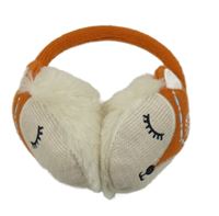 Bílo-oranžové klapky na uši - liška