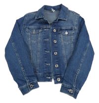 Modrá rifľová crop bunda Denim Co.