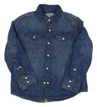 Tmavomodrá riflová košile 