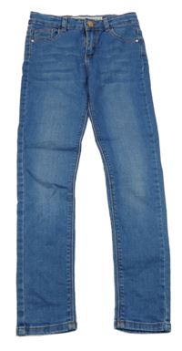 Modré skinny teplákové rifle Denim Co.