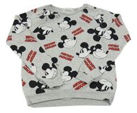 Sivá mikina s Mickeym H&M