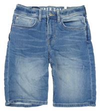 Svetlomodré teplákové rifľové kraťasy H&M