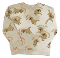 Béžová mikina s dinosaurami H&M