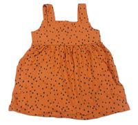 Oranžové bodkovaná é teplákové na traké šaty Nutmeg