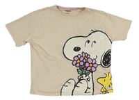 Svetlobéžové tričko so Snoopym zn. M&S