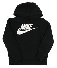 Černá mikina s logem a kapucí Nike