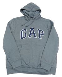 Sivá mikina s logom a kapucňou zn. GAP