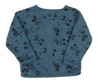 Tmavomodrá prepínaci prešívaná zateplená mikina s Mickeym zn. Primark