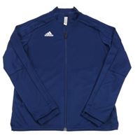 Tmavomodrá športová prepínaci funkčná mikina s logom zn. Adidas
