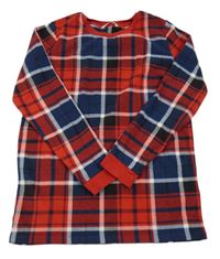 Červeno-modré fleecové pyžamové tričko M&S