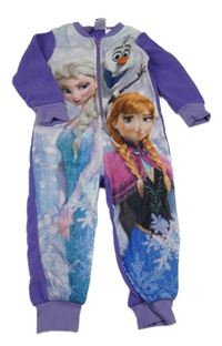 Fialový fleecový overal s Frozen Disney